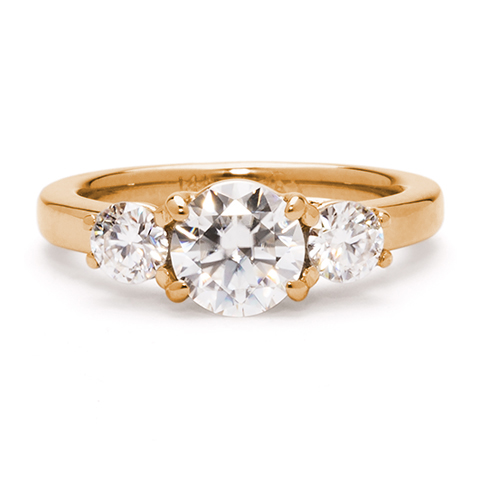 Trifecta Engagement Ring in 18K Rose Gold