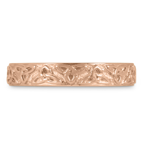 Trinity Strand Wedding Band Narrow in 14K Rose Gold
