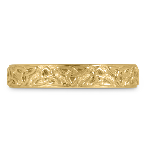 Trinity Strand Wedding Band Narrow in 14K Yellow Gold