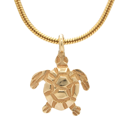 Turtle Pendant Gold in