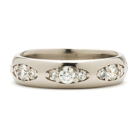 Twenty-One Wedding Ring in 14K White Gold