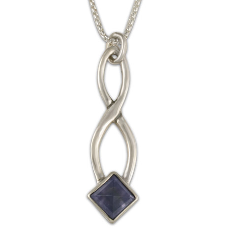 Twist Pendant in Iolite