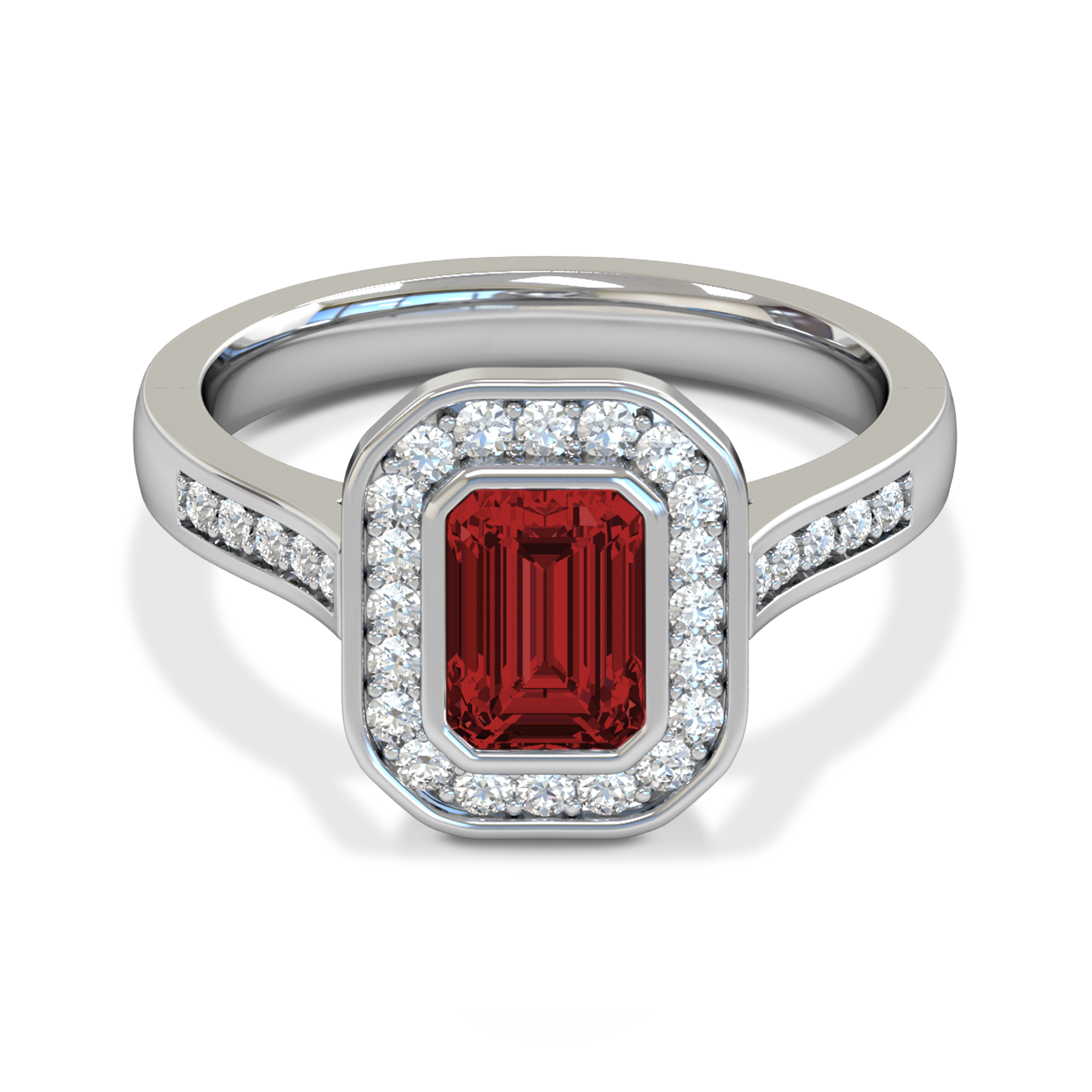 Vintage Ruby Fairtrade Gold Engagement Ring in