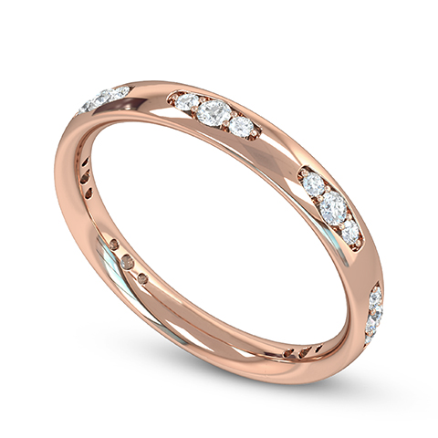 Vintage Twenty-One Wedding Ring Narrow in 14K Rose Gold