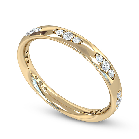 Vintage Twenty-One Wedding Ring Narrow in 14K Yellow Gold