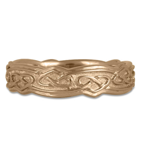 Weaving Heart Ring in 18K Rose Gold