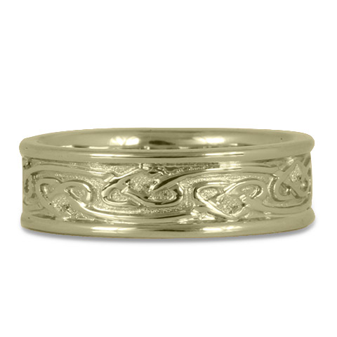 Weaving Heart Ring with Borders in 18K White Gold