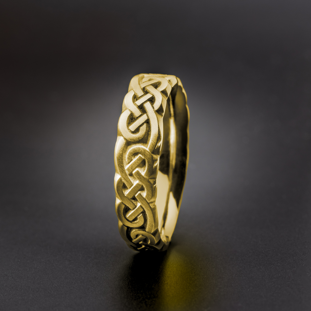 Wide Borderless Infinity Wedding Ring in