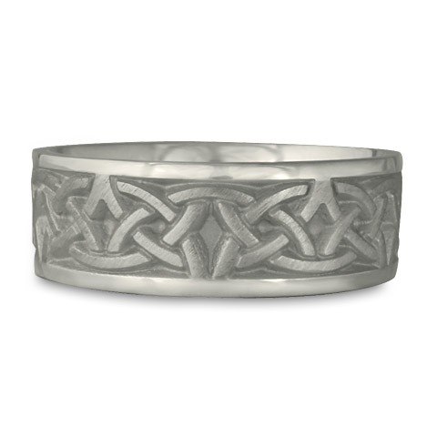 Wide Celtic Arches Wedding Ring in Stainless Steel