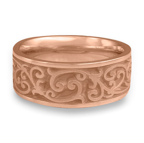 Wide Continuous Garden Gate Wedding Ring in 14K Rose Gold