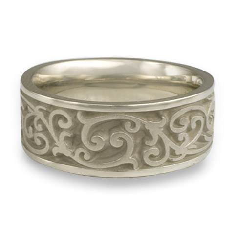 Wide Continuous Garden Gate Wedding Ring in Platinum