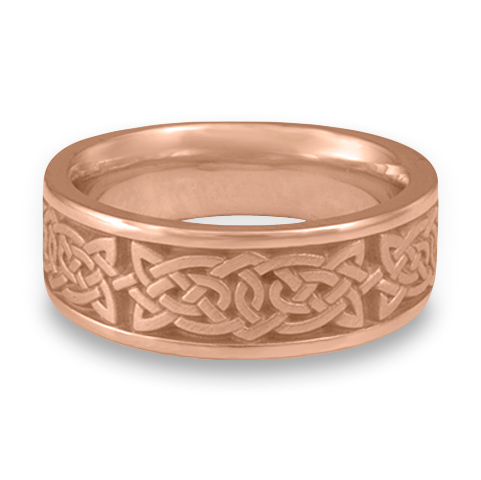 Wide Galway Bay Wedding Ring in 14K Rose Gold