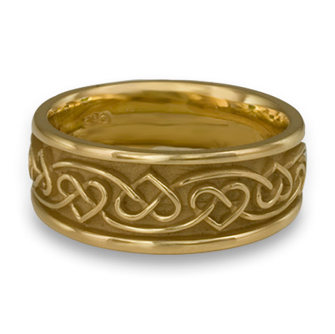 Wide Heartstrings Wedding Ring in 18K Yellow Gold