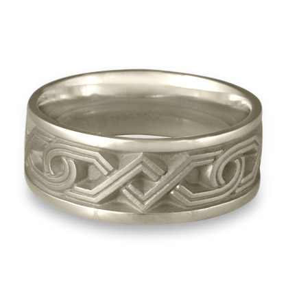 Wide Hugs and Kisses Wedding Ring in Platinum