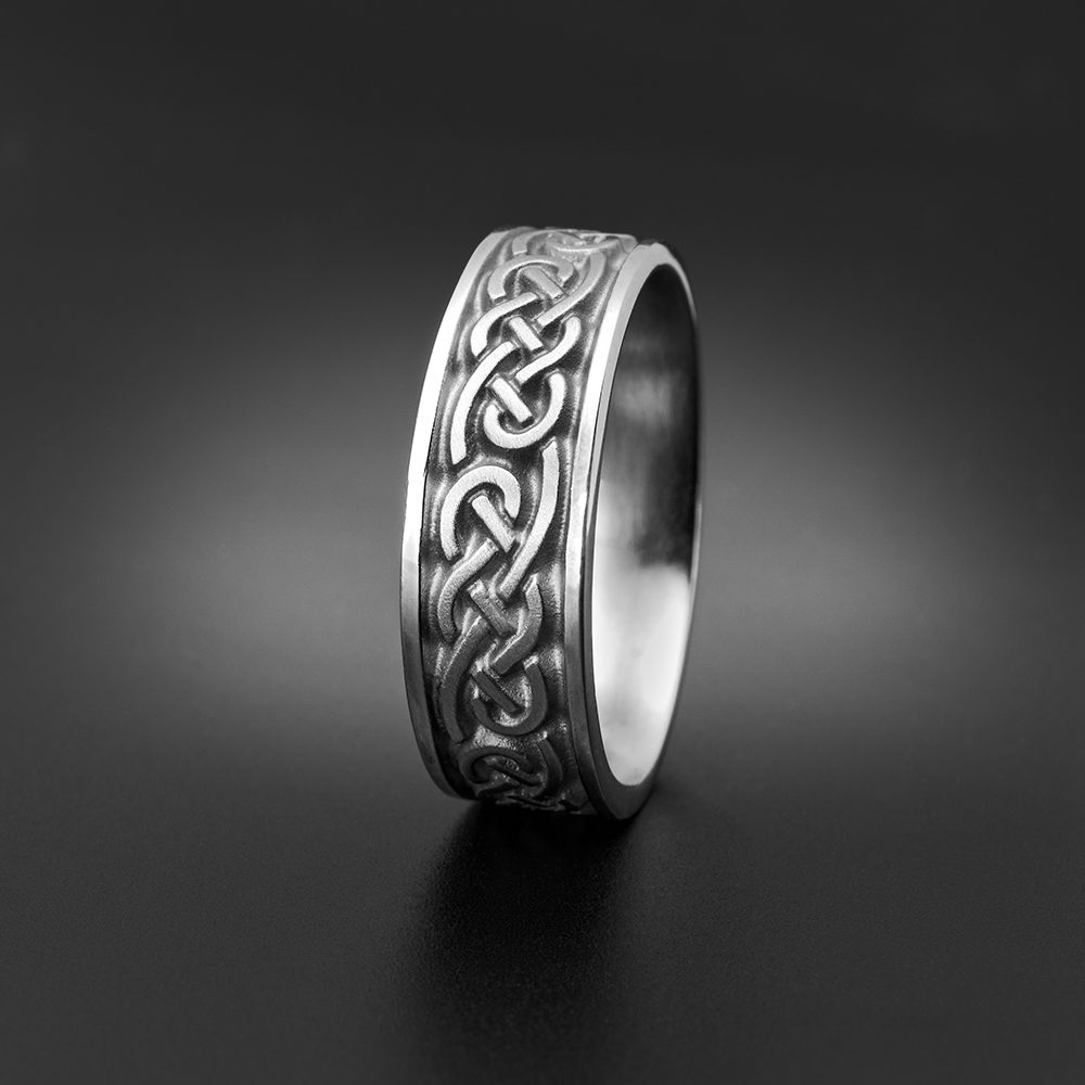 Wide Infinity Wedding Ring in
