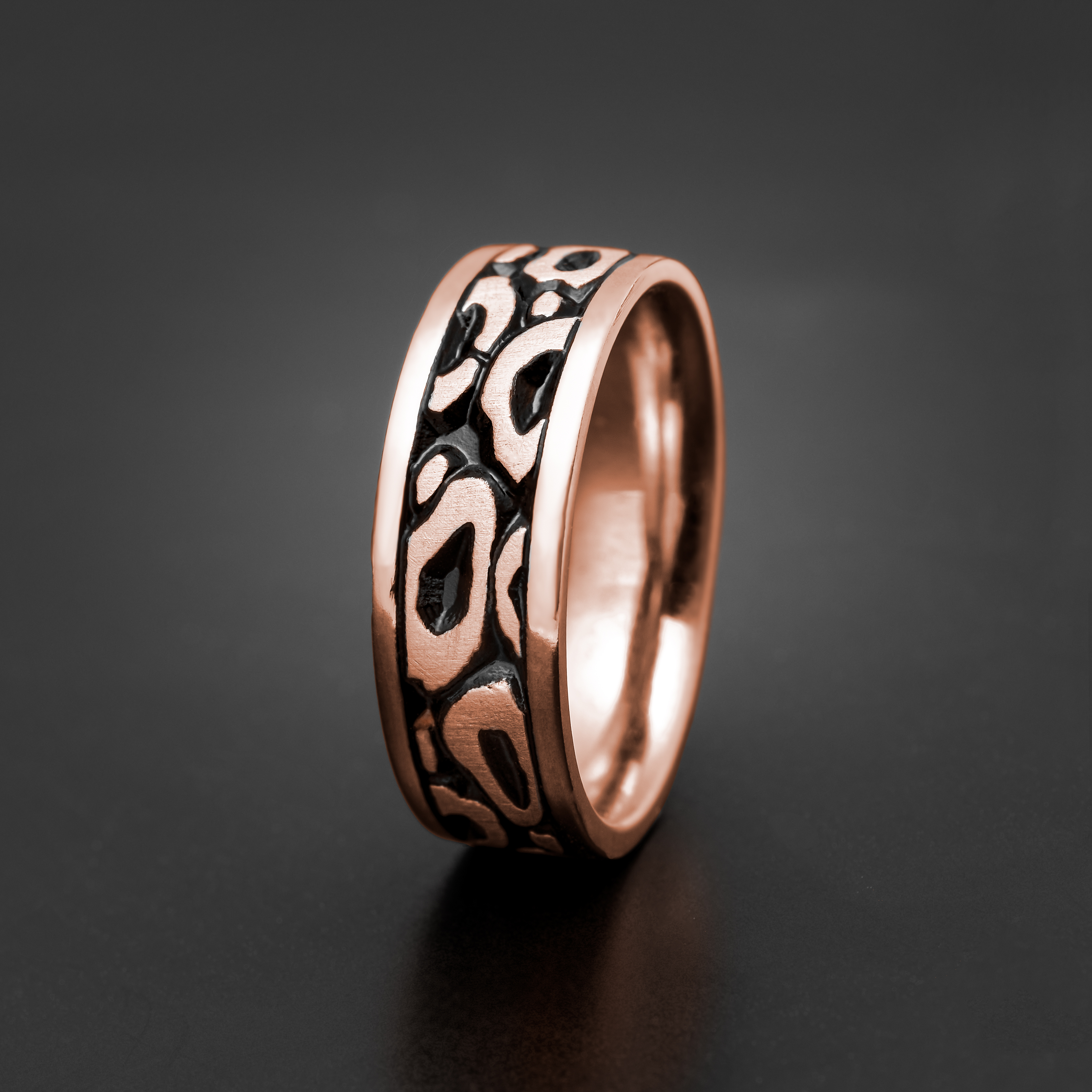 Wide Leopard Wedding Ring in