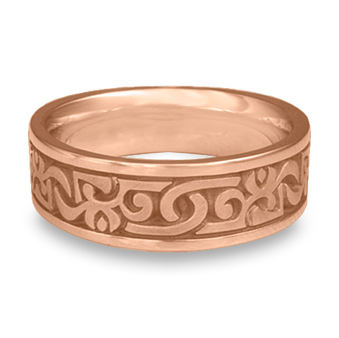 Wide Luna Wedding Ring in 18K Rose Gold