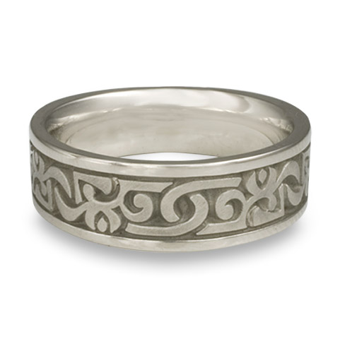 Wide Luna Wedding Ring in Platinum