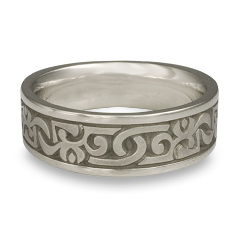 Wide Luna Wedding Ring in Stainless Steel