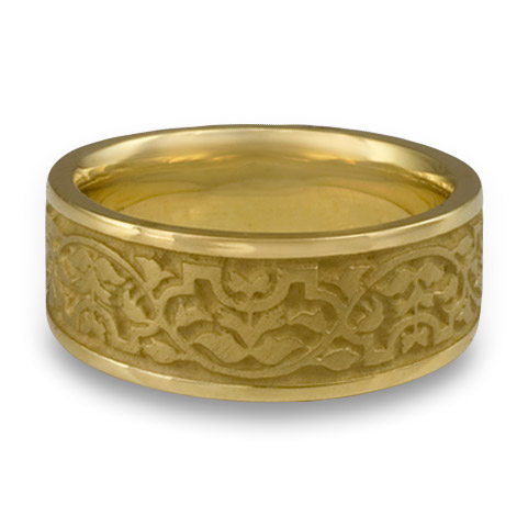 Wide Morocco Wedding Ring in 18K Yellow Gold