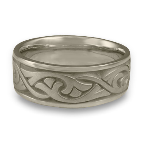 Wide Papyrus Wedding Ring in 14K White Gold