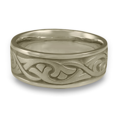 Wide Papyrus Wedding Ring in 18K White Gold