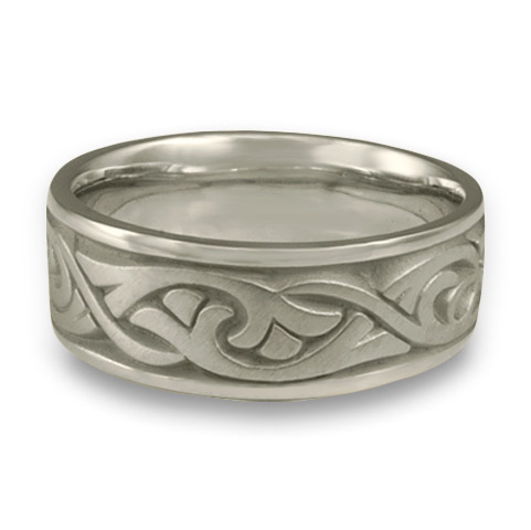 Wide Papyrus Wedding Ring in Platinum
