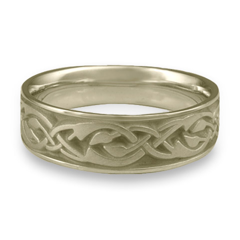 Wide Sonoma Hills Wedding Ring in 18K White Gold