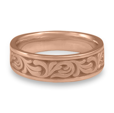 Wide Tradewinds Wedding Ring in 18K Rose Gold