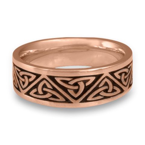 Wide Trinity Knot Wedding Ring in 14K Rose Gold