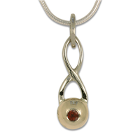 Levelle Pendant in 14K Yellow Gold Design w Sterling Silver Base