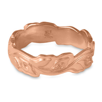 Medium Borderless Flores Wedding Ring in 14K Rose Gold