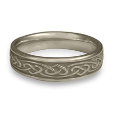 Narrow Heartstrings Wedding Ring in 14K White Gold