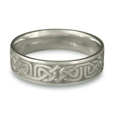 Narrow Labyrinth Wedding Ring in Platinum