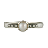 Pearl Dot Ring in Sterling Silver