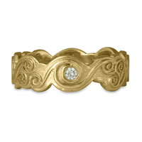 Triscali Ring with Diamonds in 14K Yellow Gold