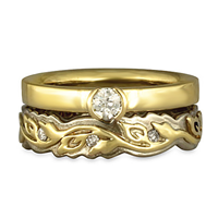 Adversus Flora Bridal Ring Set in Diamond