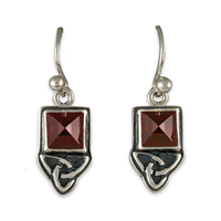 Aria Square Earrings in Sterling Silver