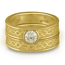 Bordered Felicity Bridal Ring Set in Diamond