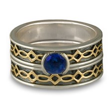 Bordered Felicity Bridal Ring Set in Sapphire