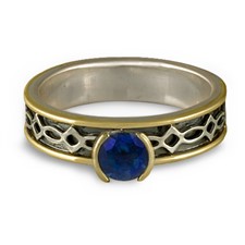 Bordered Felicity Engagement Ring in Sri Lankan Sapphire