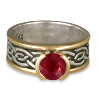 Bordered Laura Engagement Ring in Ruby