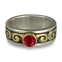 Bordered Ravena Engagement Ring in Ruby