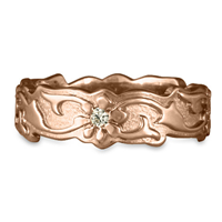 Borderless Persephone Wedding Ring with Gems in 14K Rose Gold