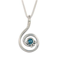Celada Pendant with Gem in Sterling Silver
