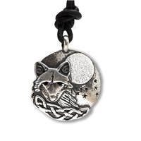 Celtic Fox Pendant in Sterling Silver