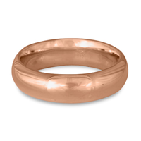 Classic Comfort Fit Wedding Ring 6mm in 14K Rose Gold