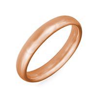 Classic Domed Comfort Fit Wedding Ring 4mm in 14K Rose Gold