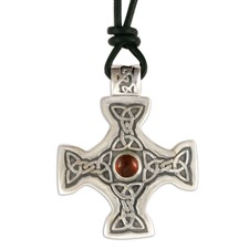 Columba s Cross on Cord in Sterling Silver