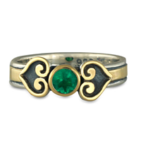 Corazon Engagement Ring in Emerald